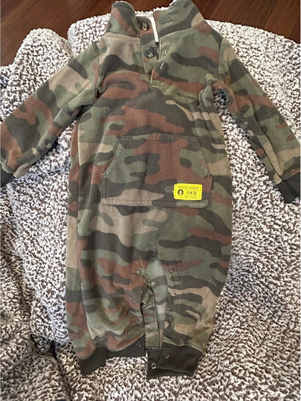 Carter's 18 Months Camouflage Fleece Baby Romper